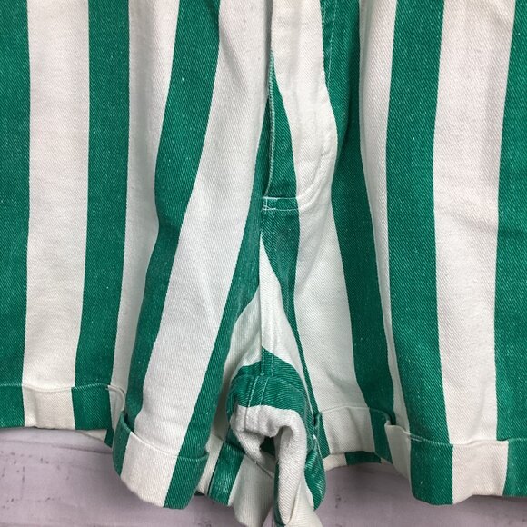 Vintage Copper Key Green Striped Shorts  11/12 - Picture 2 of 10